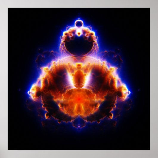 Buddhabrot Map Mandelbrot Set Gautama Buddha Poster (Vorne)