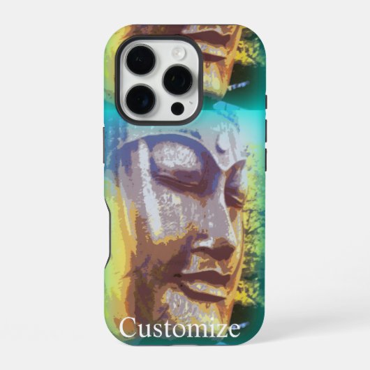 Buddhagesicht iPhone Hülle (Rückseite)
