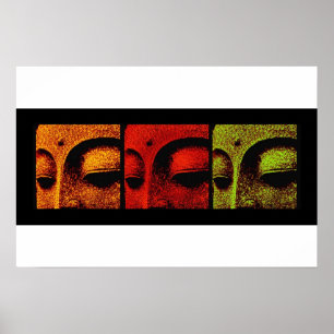Buddhagesichter Poster