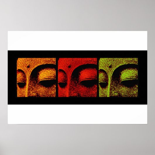 Buddhagesichter Poster (Vorne)