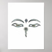 Buddhas Augen drucken Poster (Vorne)