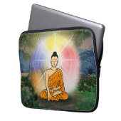 Buddhas Erleuchtung Dharma Wheel Laptop Sleeve (Vorderseite Links)