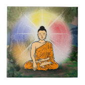Buddhas Erleuchtung Keramik Tile Fliese (Vorderseite)