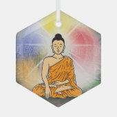 Buddhas Erleuchtung Ornament Aus Glas (Vorderseite)