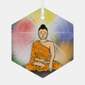 Buddhas Erleuchtung Ornament Aus Glas (Rückseite)