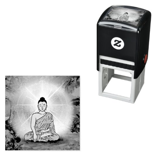Buddhas Erleuchtung Selbsterinnende Briefmarke Permastempel (Beispiel)