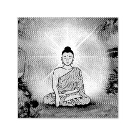 Buddhas Erleuchtung Selbsterinnende Briefmarke Permastempel