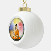 Buddhas Erleuchtung Weihnachtsschmuck Keramik Kugel-Ornament (Rechts)