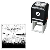 Buddhas erste Predigt Selbstmalerei-Briefmarke Permastempel (Beispiel)