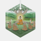 Buddhas erste sermon lehrende Ornament (Vorderseite)