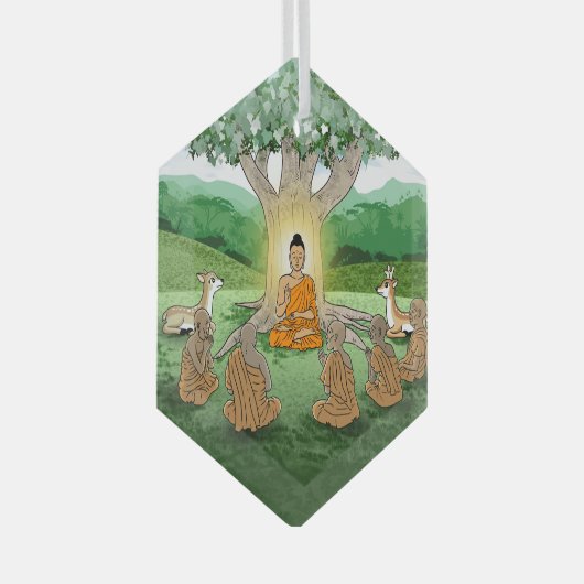 Buddhas erste sermon lehrende Ornament (Vorderseite Rechts)