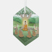 Buddhas erste sermon lehrende Ornament Aus Glas (Vorderseite Links)