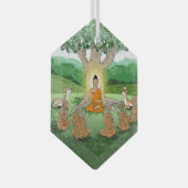 Buddhas erste sermon lehrende Ornament Aus Glas (Vorderseite Rechts)