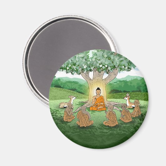 Buddhas erster sermon lehrender Magnet (Vorderseite/Rückseite)
