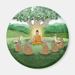 Buddhas erster sermon lehrender Magnet