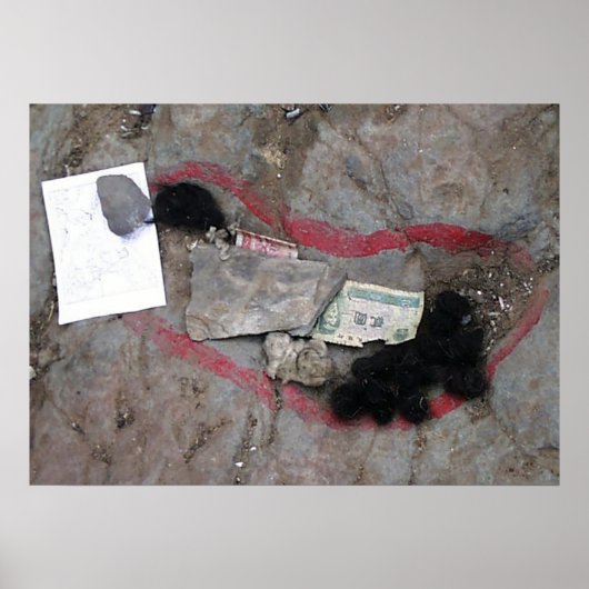 Buddhas Fußabdruck Tibet Poster (Vorne)