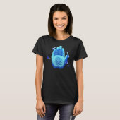 Buddha's hand and lotus. Stylized geometric T-Shirt (Vorne ganz)