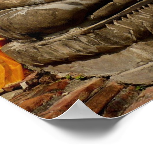 Buddhas in Ayutthaya Poster (Ecke)