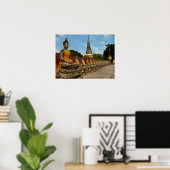 Buddhas in Ayutthaya Poster (Heimbüro)