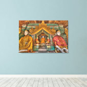 Buddhas in einem Tempel Leinwanddruck (Insitu (Holzboden))