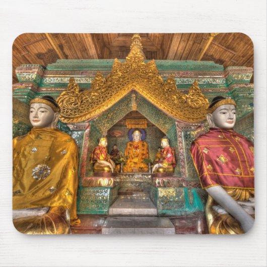 Buddhas in einem Tempel Mousepad (Vorne)