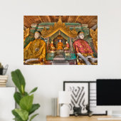 Buddhas in einem Tempel Poster (Heimbüro)