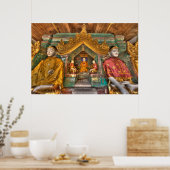 Buddhas in einem Tempel Poster (Küche)
