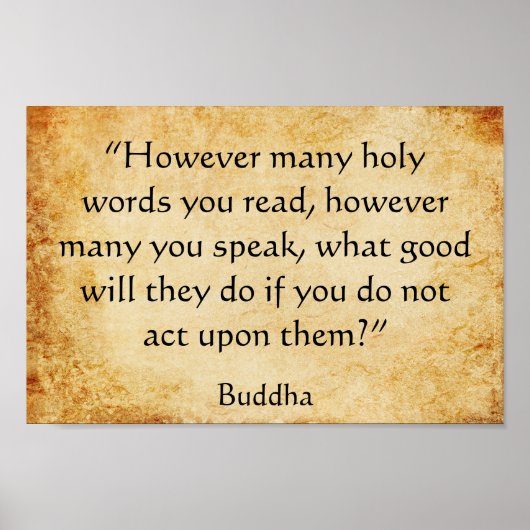 Buddhas inspirierendes Zitat Poster (Vorne)