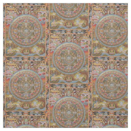 Buddhas Leben-Mandala-Gewebe Stoff (Muster)
