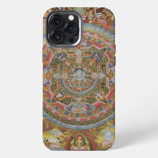 Buddhas Leben Mandala iPhone Hülle (Rückseite)