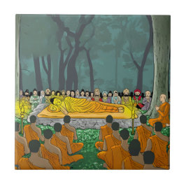 Buddhas letzte Nirvana-Keramik Fliese