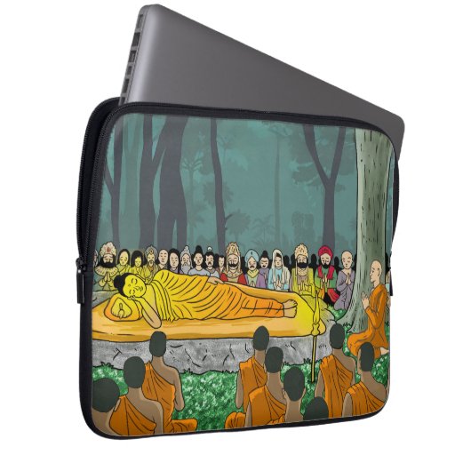 Buddhas letztes Nirvana-Laptop-Sieb Laptopschutzhülle (Vorne Rechts)