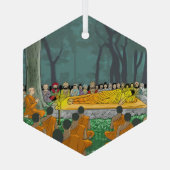 Buddhas letztes Nirvana-Ornament Ornament Aus Glas (Rückseite)