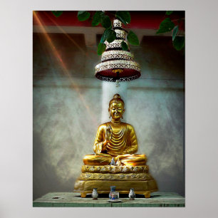 Buddhas leuchtendes Licht Poster
