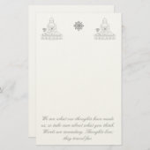 Buddhas NOTIZ Briefpapier (Vorne/Hinten)