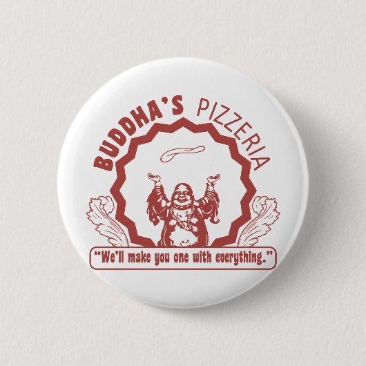 Buddhas Pizzeria Button (Vorderseite)