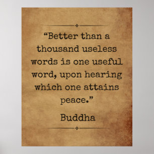 Buddhas spirituelles Zitat-Poster mit Inspiration Poster