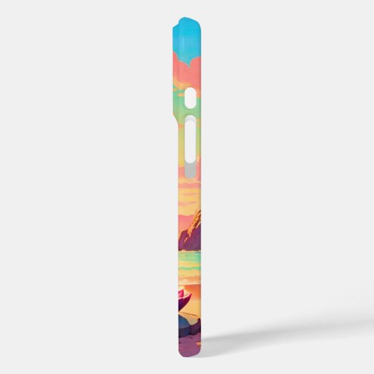 Buddhas Sunset Reflektion Case-Mate iPhone Hülle (Rückseite / Links)