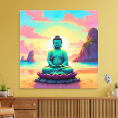 Buddhas Sunset Reflektion Leinwanddruck (Insitu (Wohnzimmer))