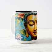 Buddhas Weg-Tasse Zweifarbige Tasse (Vorderseite Links)