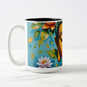 Buddhas Weg-Tasse Zweifarbige Tasse (Links)