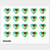 BuddhaToday #7 - Zen-Liebe-Stickers Herz-Aufkleber (Blatt)