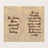 BuddhaToday V1 - #2 Buddha "Message Book"-Karten Visitenkarten (Innenseite Aufgefaltet)