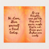 BuddhaToday V1 - #7 Buddha "Message Book"-Karten Visitenkarten (Innenseite Aufgefaltet)