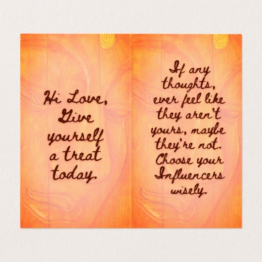 BuddhaToday V1 - #7 Buddha "Message Book"-Karten Visitenkarten (Innenseite Aufgefaltet)