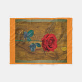 BuddhaToday V1 #7 - ORANGE COZY BUDDHA BLANKET Fleecedecke (Vorderseite (Horizontal))