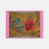 BuddhaToday V1 #9 - SAKURA PINK COZY BUDDHA BLANKE Fleecedecke (Vorderseite (Horizontal))