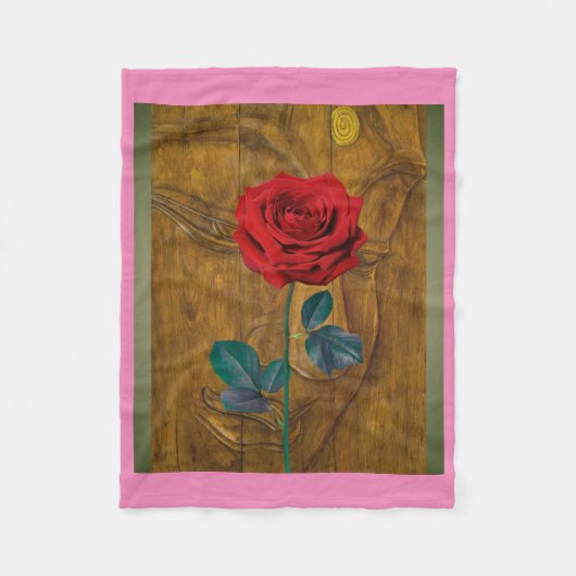 BuddhaToday V1 #9 - SAKURA PINK COZY BUDDHA BLANKE Fleecedecke (Vorderseite)