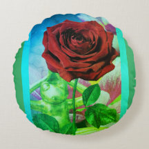 BuddhaToday V3.blu #4 Flower Frog Pillow