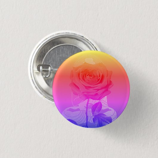 BuddhaToday V4 SUNRISE BUDDHA BUTTON #2 (Vorne & Hinten)